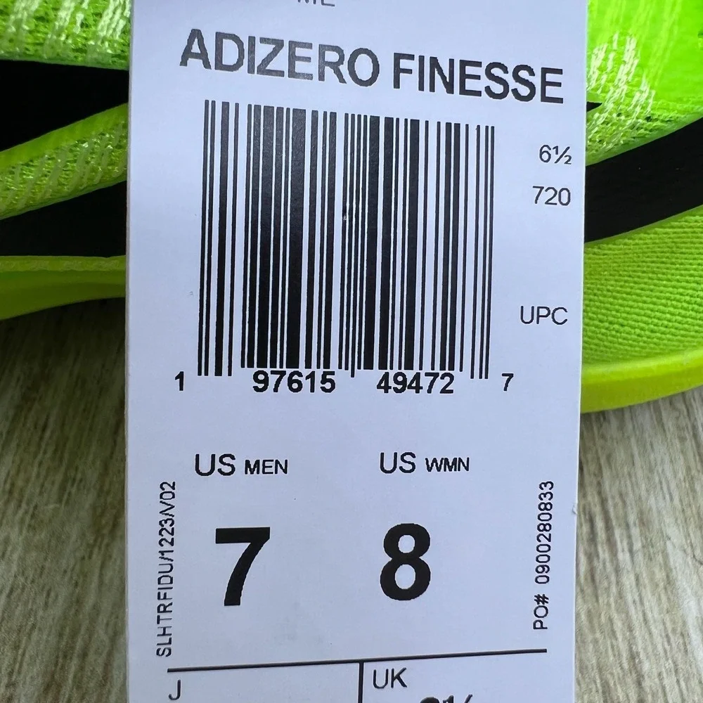 Adidas Adizero Finesse‎ Men's Size 7 Track Spikes Lucid Lemon Black IG2018 NEW
